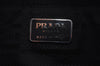 Authentic PRADA Vintage Cotton Plastic Shoulder Bag Purse Black 5249I