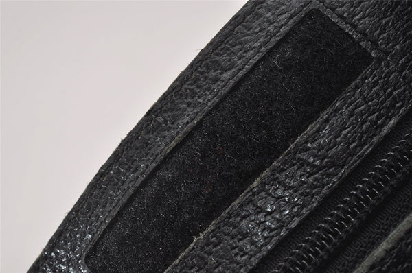 Authentic GUCCI Shoulder Cross Body Bag GG Canvas Leather 27639 Black 5250I