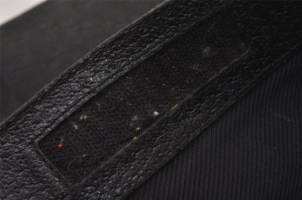 Authentic GUCCI Shoulder Cross Body Bag GG Canvas Leather 27639 Black 5250I