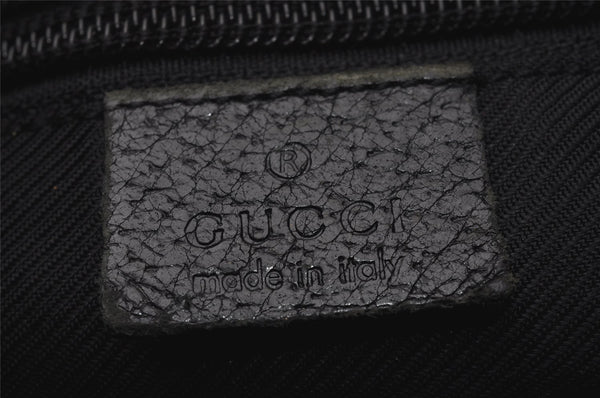 Authentic GUCCI Shoulder Cross Body Bag GG Canvas Leather 27639 Black 5250I