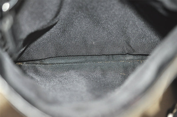 Authentic GUCCI Shoulder Cross Body Bag GG Canvas Leather 27639 Black 5250I