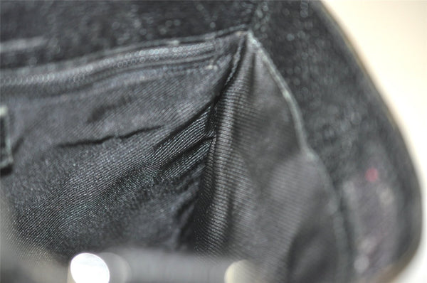 Authentic GUCCI Shoulder Cross Body Bag GG Canvas Leather 27639 Black 5250I