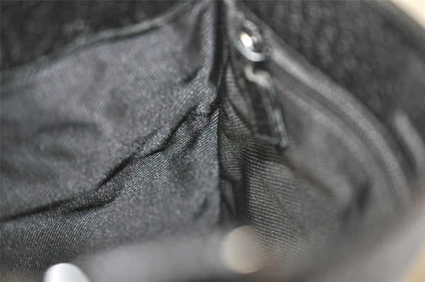 Authentic GUCCI Shoulder Cross Body Bag GG Canvas Leather 27639 Black 5250I