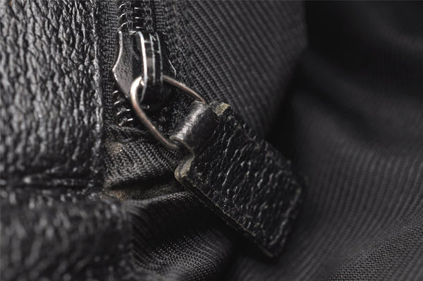 Authentic GUCCI Shoulder Cross Body Bag GG Canvas Leather 27639 Black 5250I