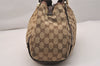 Authentic GUCCI Abbey Shoulder Tote Bag GG Canvas Leather 130736 Brown 5250J