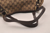 Authentic GUCCI Abbey Shoulder Tote Bag GG Canvas Leather 130736 Brown 5250J