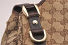 Authentic GUCCI Abbey Shoulder Tote Bag GG Canvas Leather 130736 Brown 5250J