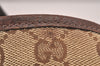 Authentic GUCCI Abbey Shoulder Tote Bag GG Canvas Leather 130736 Brown 5250J