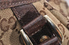 Authentic GUCCI Abbey Shoulder Tote Bag GG Canvas Leather 130736 Brown 5250J