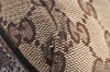 Authentic GUCCI Abbey Shoulder Tote Bag GG Canvas Leather 130736 Brown 5250J