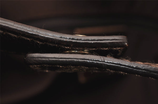 Authentic GUCCI Abbey Shoulder Tote Bag GG Canvas Leather 130736 Brown 5250J