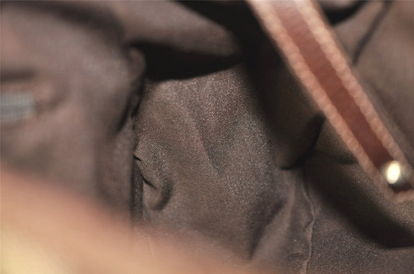 Authentic GUCCI Abbey Shoulder Tote Bag GG Canvas Leather 130736 Brown 5250J