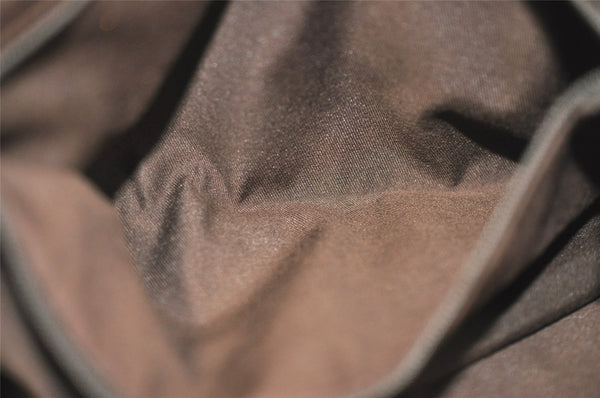 Authentic GUCCI Abbey Shoulder Tote Bag GG Canvas Leather 130736 Brown 5250J