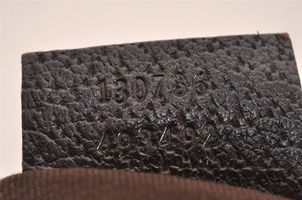 Authentic GUCCI Abbey Shoulder Tote Bag GG Canvas Leather 130736 Brown 5250J