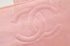 Authentic CHANEL Vintage Satin Matelasse Shoulder Bag Purse Pink Junk CC 5252K