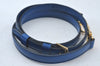 Authentic Louis Vuitton Leather Shoulder Strap Blue 38.6-45.3" LV 5253K