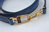 Authentic Louis Vuitton Leather Shoulder Strap Blue 38.6-45.3" LV 5253K
