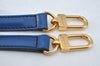 Authentic Louis Vuitton Leather Shoulder Strap Blue 38.6-45.3" LV 5253K