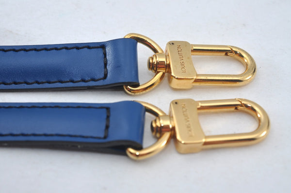 Authentic Louis Vuitton Leather Shoulder Strap Blue 38.6-45.3" LV 5253K