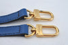 Authentic Louis Vuitton Leather Shoulder Strap Blue 38.6-45.3" LV 5253K