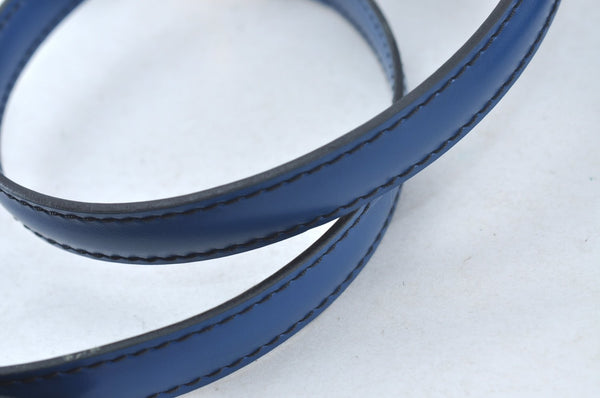 Authentic Louis Vuitton Leather Shoulder Strap Blue 38.6-45.3" LV 5253K