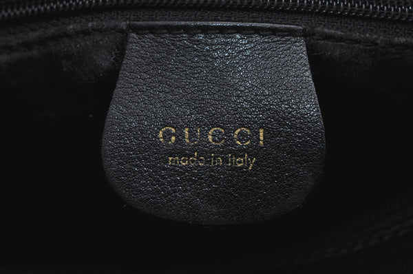 Authentic GUCCI Bamboo Vintage 2way Hand Shoulder Bag Leather Black Junk 5254I