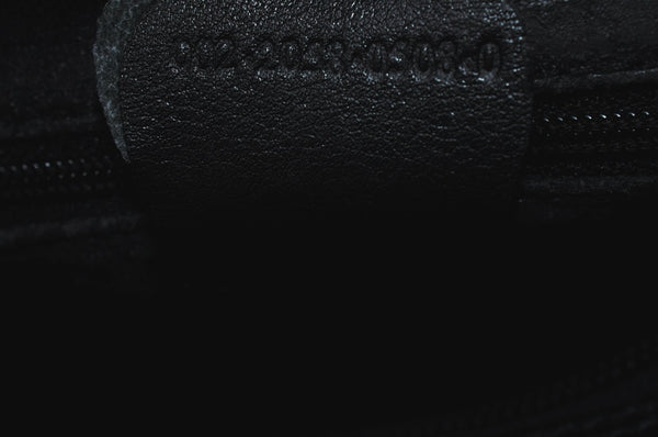 Authentic GUCCI Bamboo Vintage 2way Hand Shoulder Bag Leather Black Junk 5254I