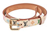 Louis Vuitton Monogram Multicolor Ceinture Belt White 70cm 27.6" M9272 LV 5254K