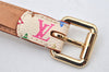 Louis Vuitton Monogram Multicolor Ceinture Belt White 70cm 27.6" M9272 LV 5254K