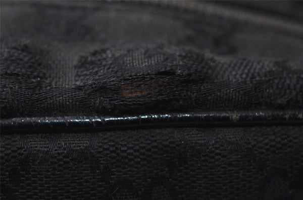 Authentic GUCCI Shoulder Cross Body Bag GG Canvas Leather 122759 Black 5255I