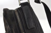 Authentic GUCCI Shoulder Cross Body Bag GG Canvas Leather 122759 Black 5255I