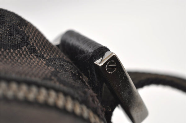 Authentic GUCCI Shoulder Cross Body Bag GG Canvas Leather 122759 Black 5255I