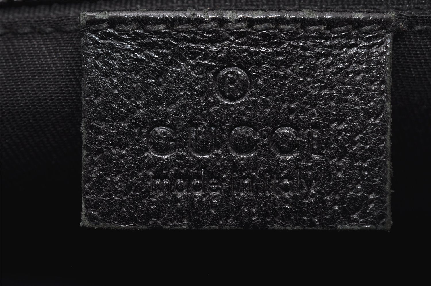 Authentic GUCCI Shoulder Cross Body Bag GG Canvas Leather 122759 Black 5255I