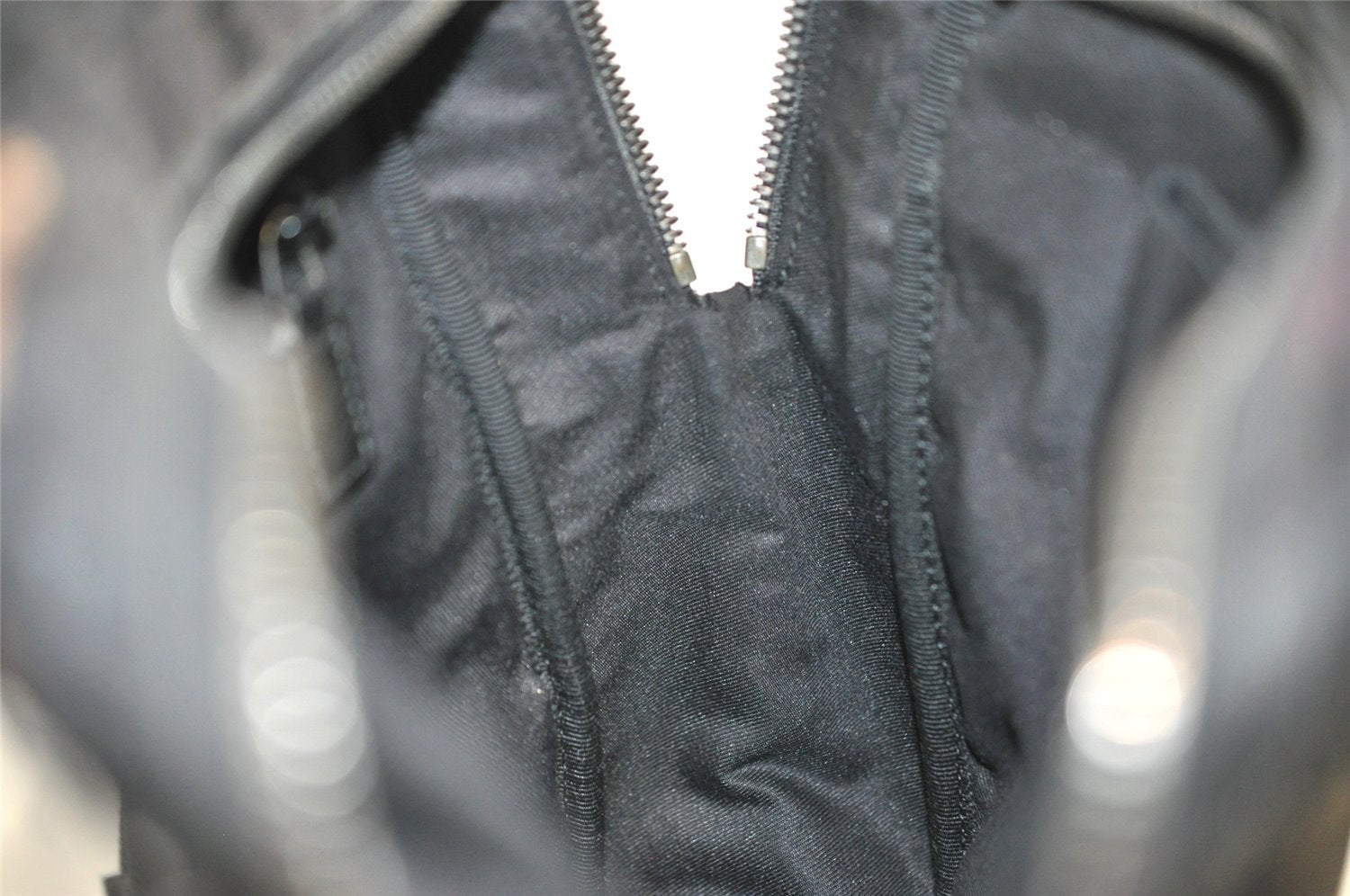 Authentic GUCCI Shoulder Cross Body Bag GG Canvas Leather 122759 Black 5255I