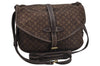 Auth Louis Vuitton Monogram Mini Lin Saumur 30 Shoulder Bag M95227 Brown 5255J