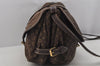 Auth Louis Vuitton Monogram Mini Lin Saumur 30 Shoulder Bag M95227 Brown 5255J
