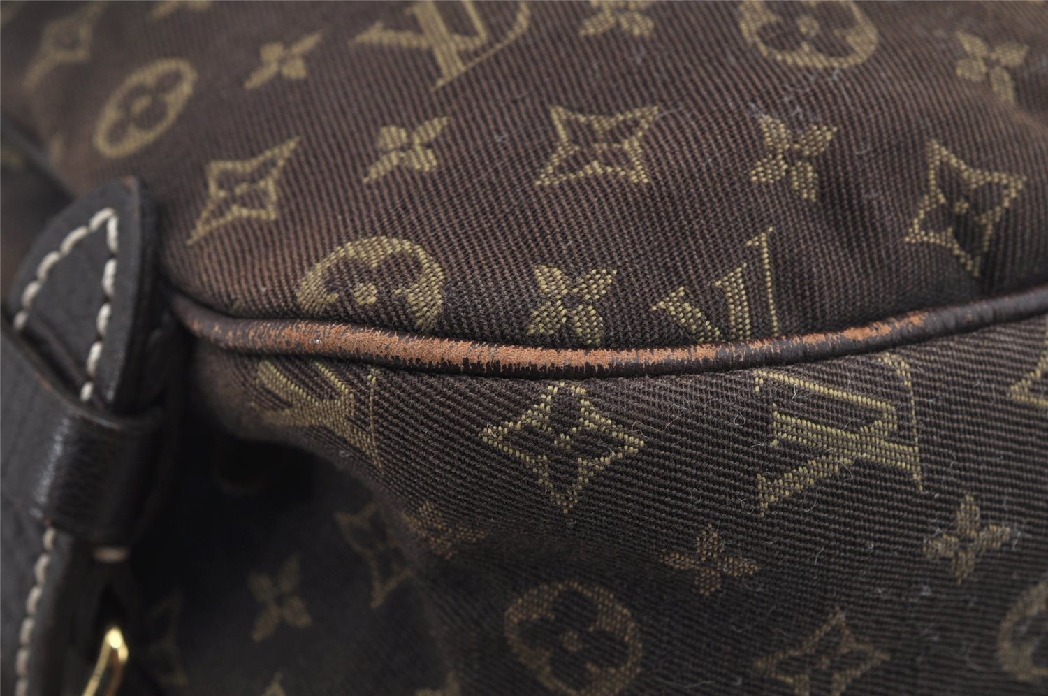 Auth Louis Vuitton Monogram Mini Lin Saumur 30 Shoulder Bag M95227 Brown 5255J