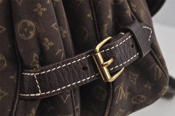 Auth Louis Vuitton Monogram Mini Lin Saumur 30 Shoulder Bag M95227 Brown 5255J