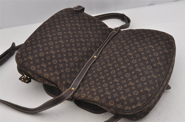 Auth Louis Vuitton Monogram Mini Lin Saumur 30 Shoulder Bag M95227 Brown 5255J