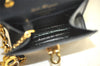 Authentic Salvatore Ferragamo Gancini Leather Shoulder Pouch Navy Box Junk 5256K