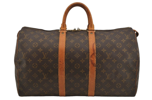 Authentic Louis Vuitton Monogram Keepall 45 Travel Boston Bag M41428 LV 5257J