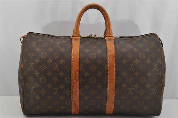 Authentic Louis Vuitton Monogram Keepall 45 Travel Boston Bag M41428 LV 5257J