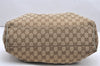 Authentic GUCCI Sukey Shoulder Tote Bag GG Canvas Leather 211944 Brown 5257K