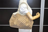Authentic GUCCI Sukey Shoulder Tote Bag GG Canvas Leather 211944 Brown 5257K