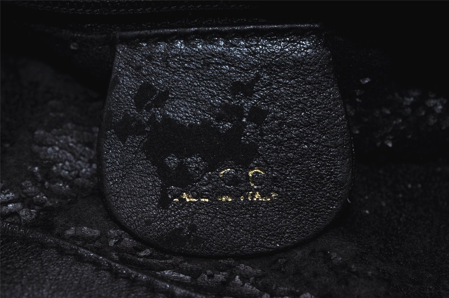 Authentic GUCCI Vintage Bamboo Hand Tote Bag Leather Black Junk 5259I