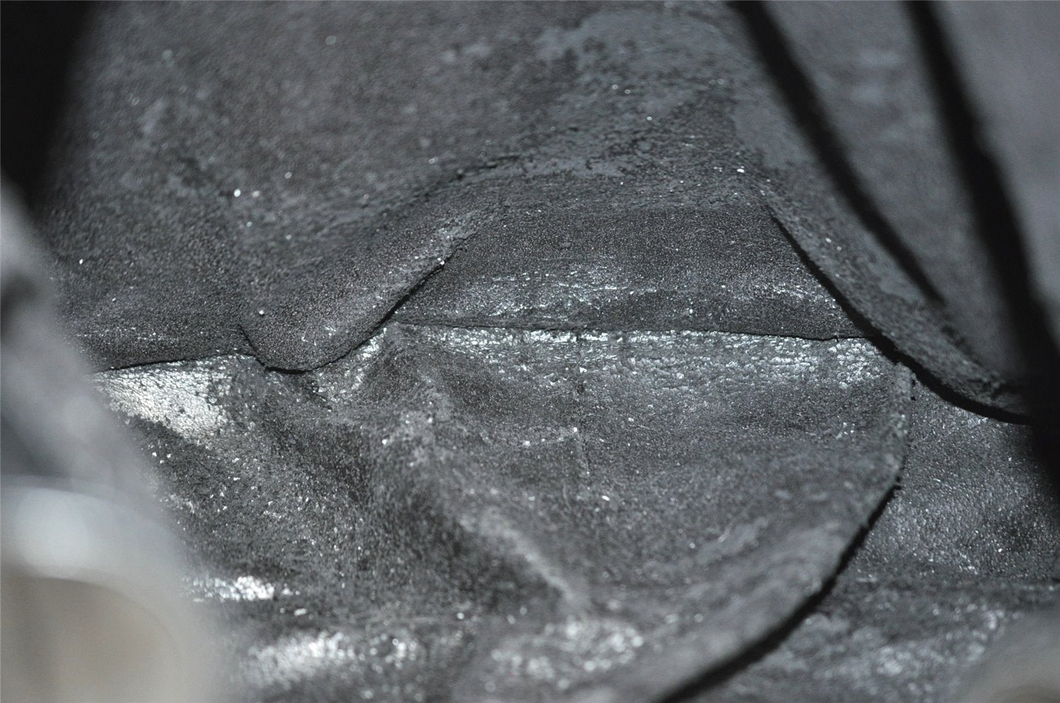 Authentic GUCCI Vintage Bamboo Hand Tote Bag Leather Black Junk 5259I