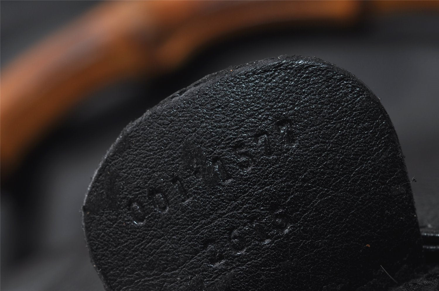 Authentic GUCCI Vintage Bamboo Hand Tote Bag Leather Black Junk 5259I