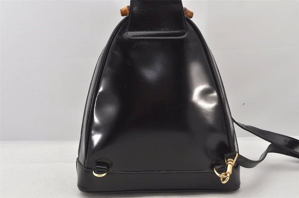 Authentic GUCCI Bamboo Shoulder Cross Bag Purse Leather Black Junk 5259K
