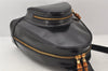 Authentic GUCCI Bamboo Shoulder Cross Bag Purse Leather Black Junk 5259K