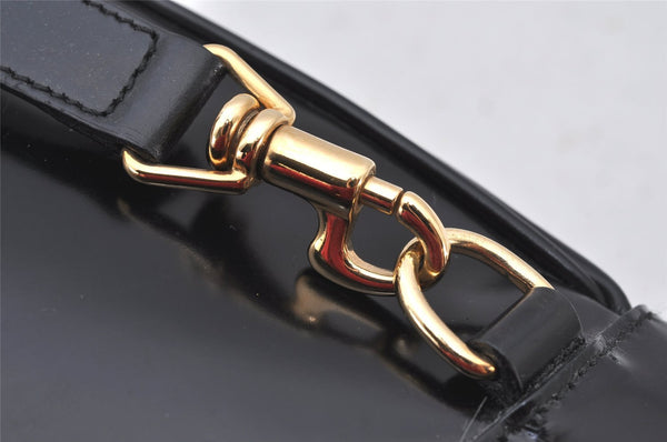 Authentic GUCCI Bamboo Shoulder Cross Bag Purse Leather Black Junk 5259K